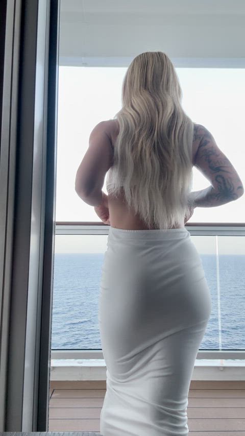 Caught a good glimpse under my dress?