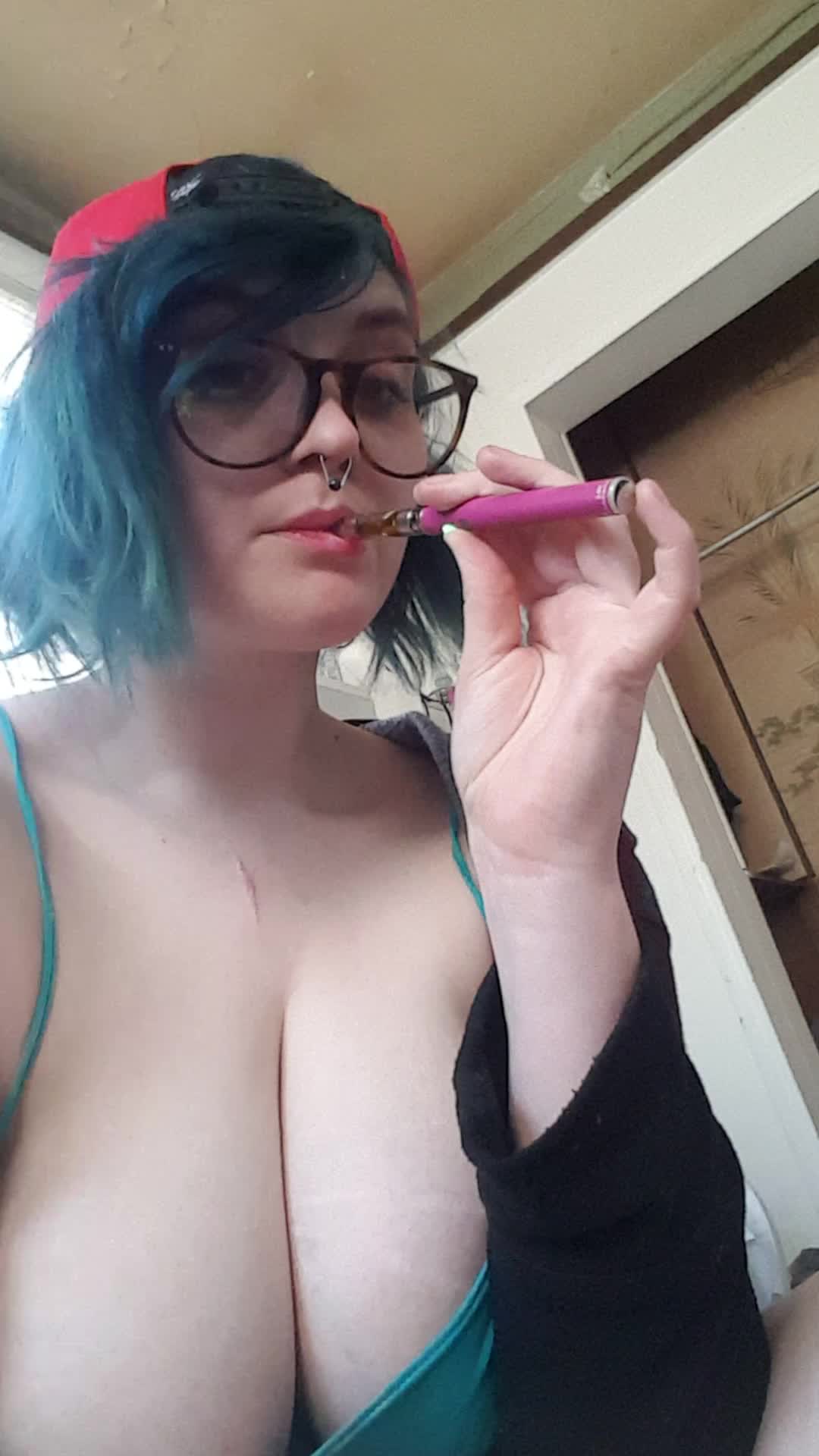 Thong, tank, little pink vape