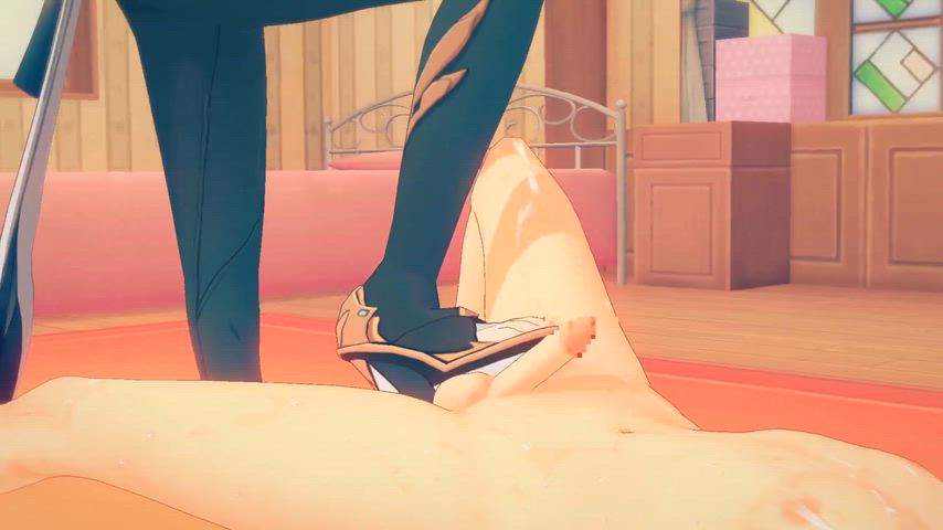 Shenhe Squishes Your Ballsies~ (Full Princess Terra Animation in comments!)