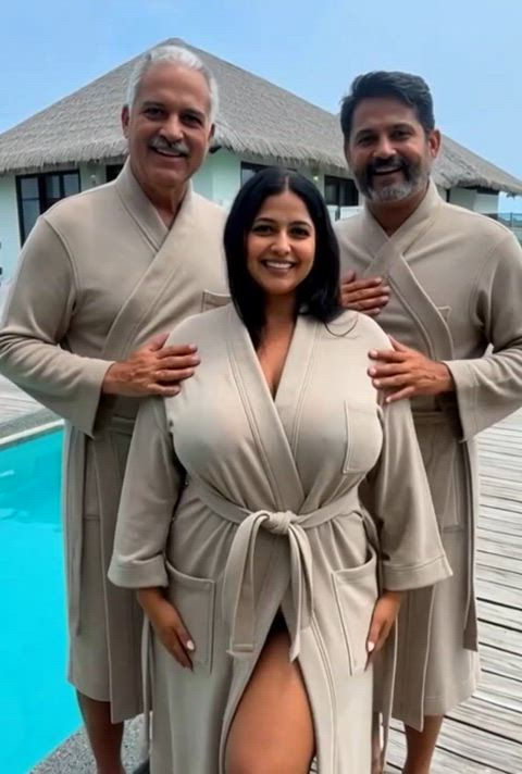 Wife's work trip with her boss and client