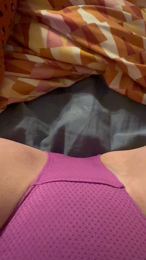 Panties to the side to sneak a peek.