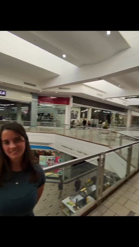 Busty babe in the mall