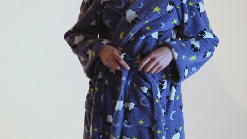 Irish Nipple Piercing Pale Robe Trimmed Undressing Porn GIF by swap89