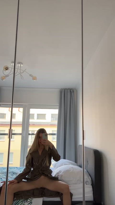 My new shiny leather coat, looks good?