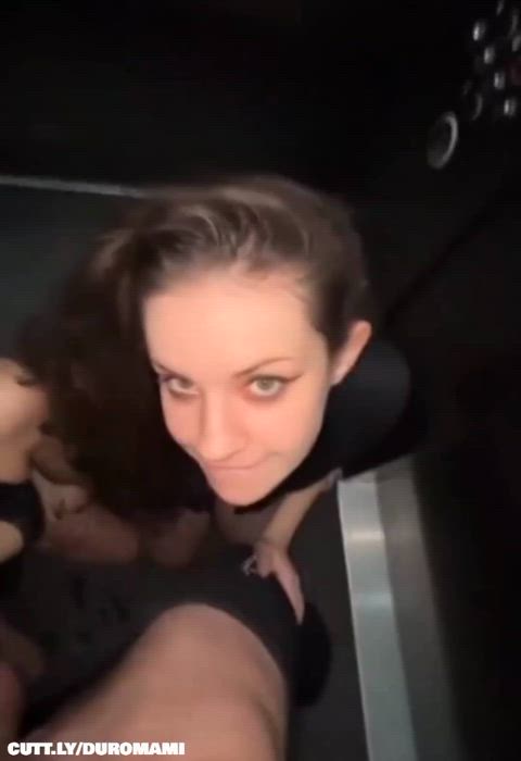 Amateur Big Dick Cum Cumshot Deepthroat Elevator FFM Standing Doggy Threesome Porn GIF by duromami