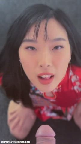 Asian Blowjob Cumshot Facial Handjob Legs Up Missionary Porn GIF by duromami