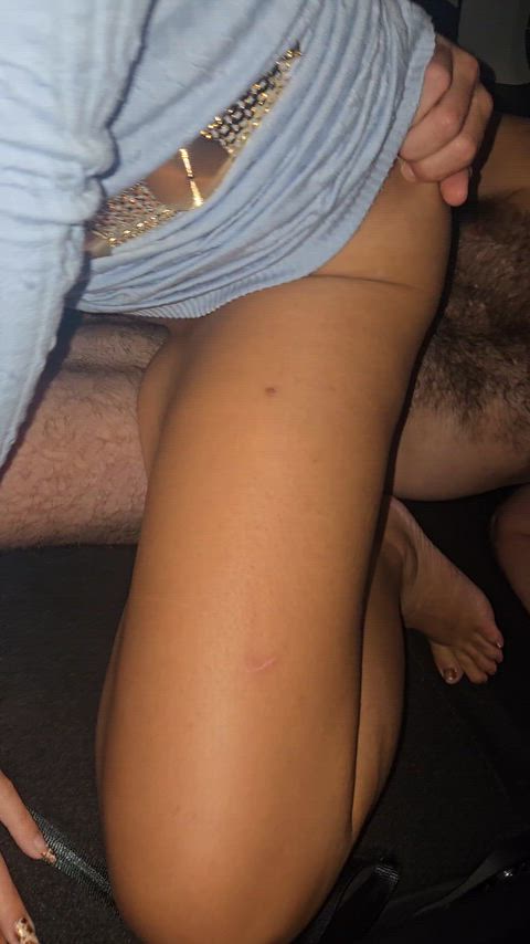 Hopping on some cock in the car while my hubby filmed