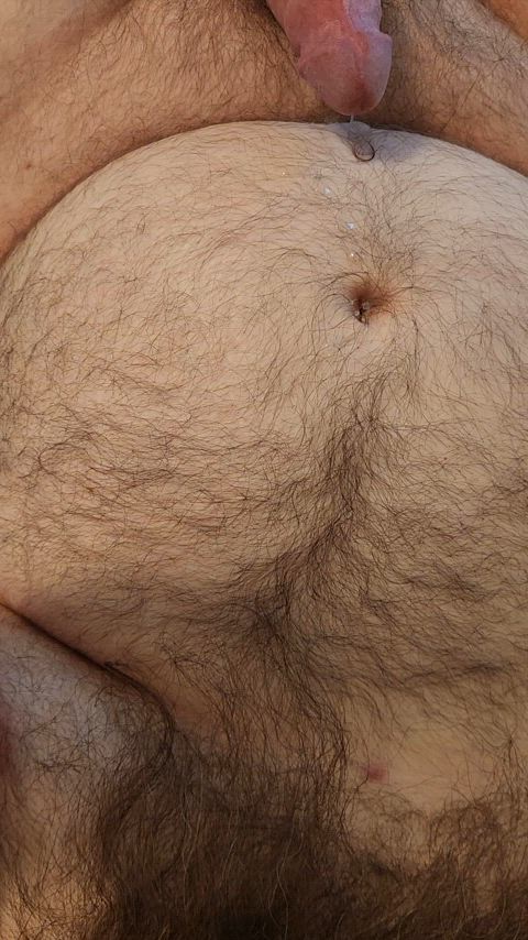 Playing with cum after a cumshot