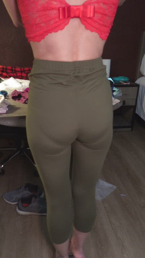 Amateur Ass Big Tits OnlyFans Panties Solo Strip Stripping Striptease Yoga Pants Porn GIF by vintagepantygirls