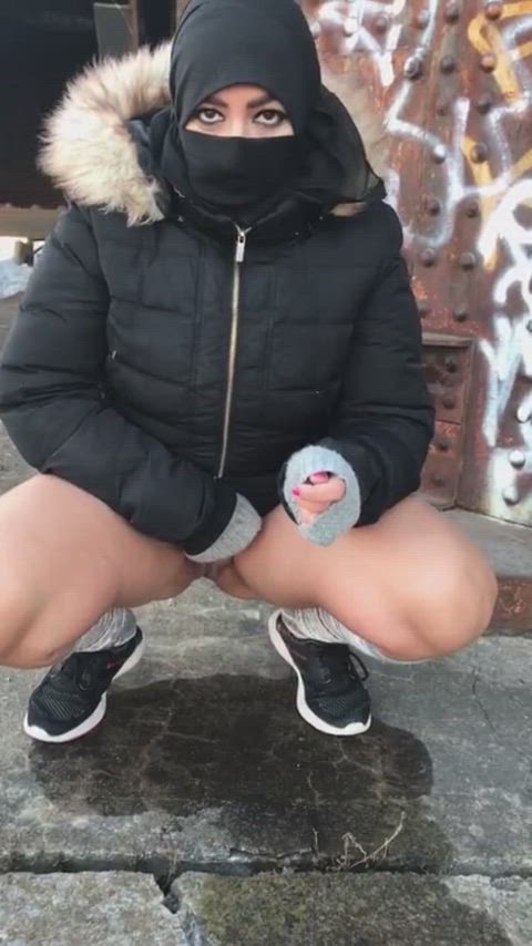 A Muslim Woman Pissing Outdoor (SouzanHalabi)
