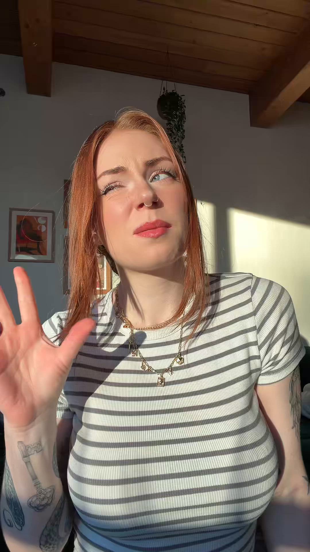 Big Tits, Boobs, Pale, Redhead, TikTok, Tits
