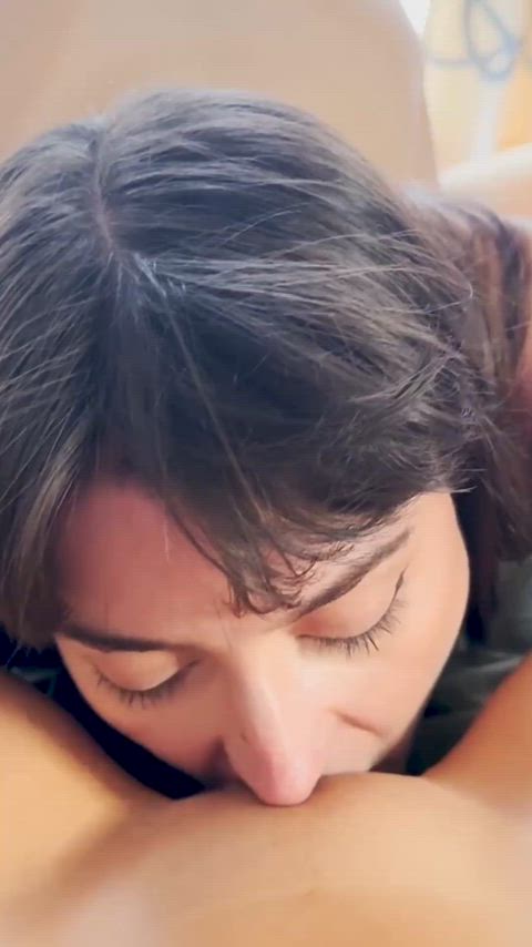 Amateur Brunette Female POV Fingering Licking Moaning POV Pussy Shaved Pussy Wet Pussy Porn GIF by ersties
