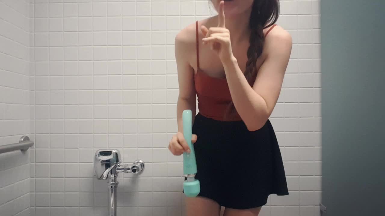 ... in the office bathroom.