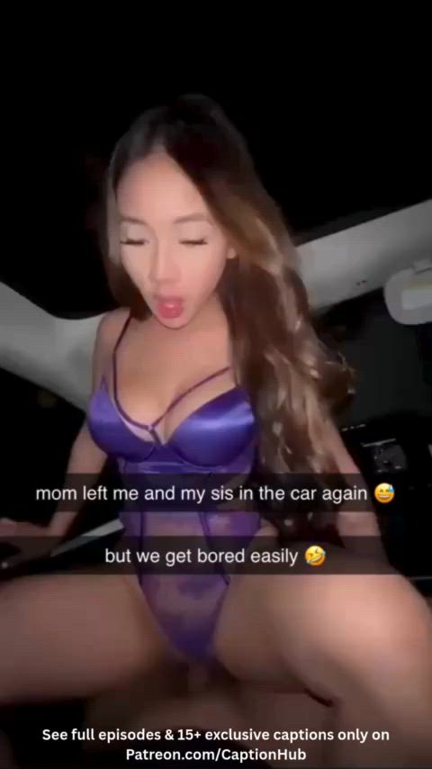 mom left us in the car 😒