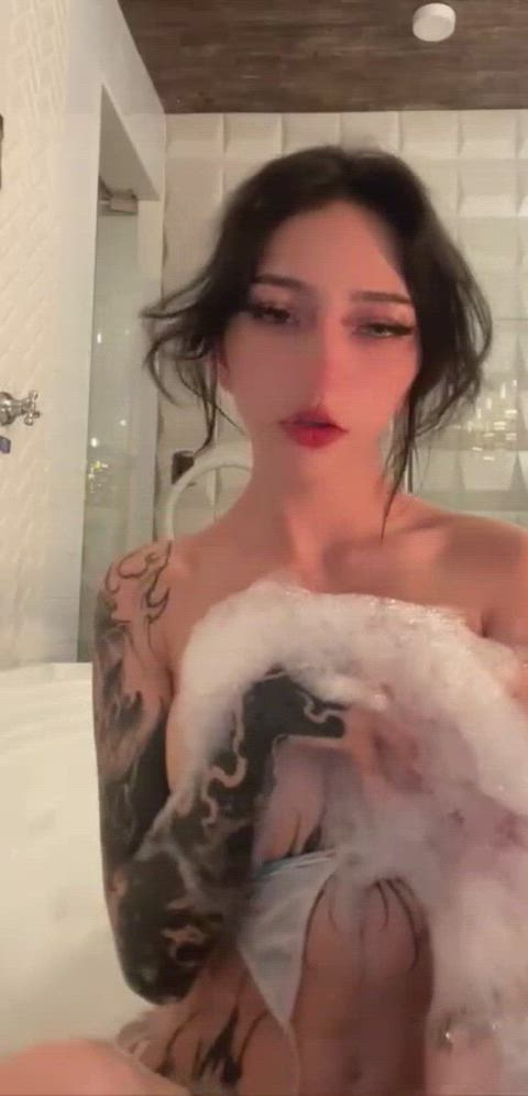 pretty latina in the shower