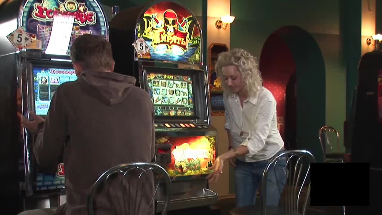 At slot machines