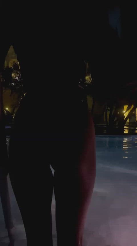 My friend and have been dared to swim naked at the pool's hotel