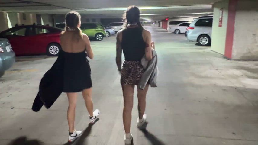 Swapping husbands in a parking garage during Mardi Gras