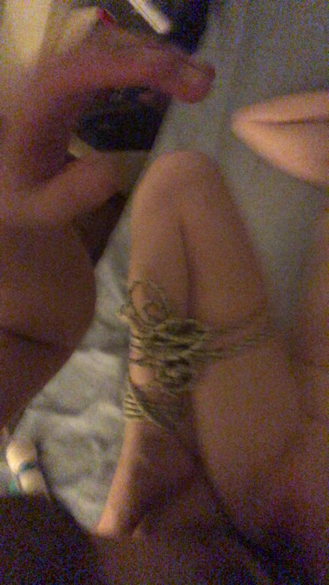 rog tied, collared and just letting go of herself