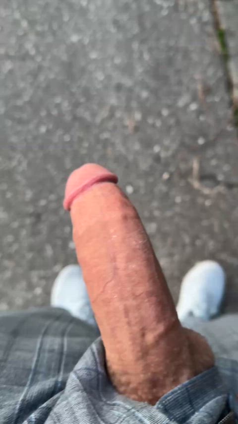 Pulling out my Hard Cock in Public