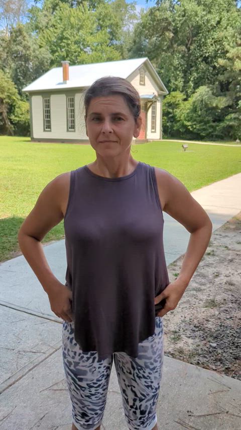 Granny flashing at the park ;)