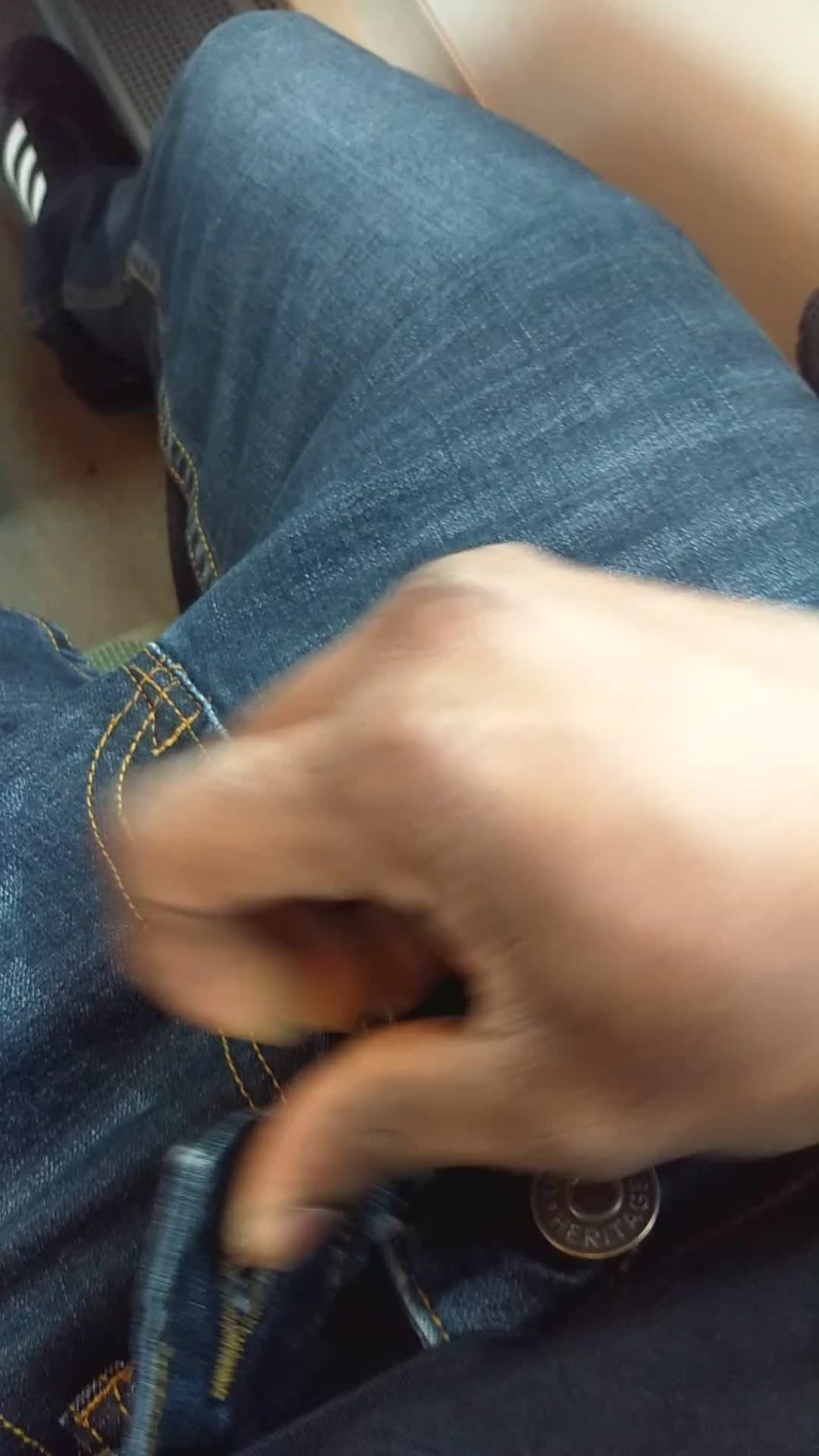 Playing with my dick on the train