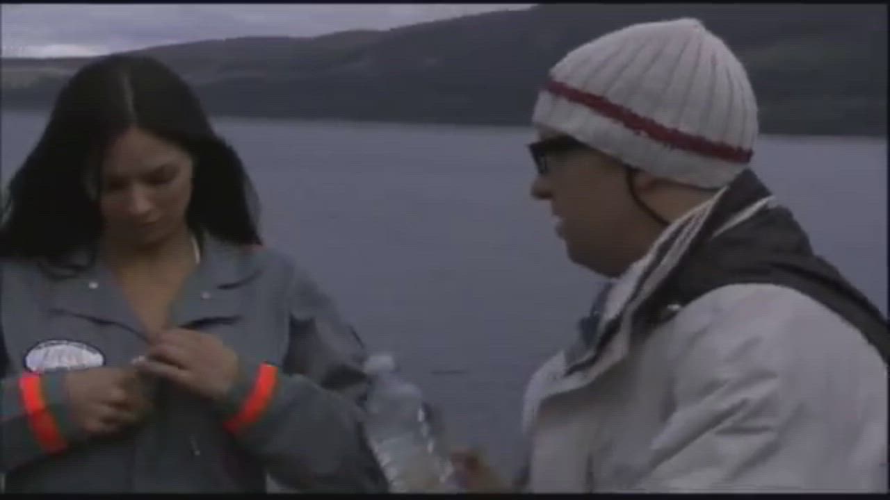 Kitana Baker in a flag bikini [Incident at Loch Ness (2004)]
