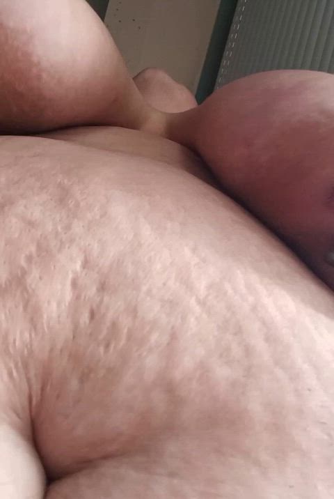Soft belly and hanging tits