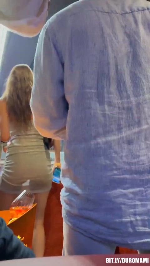 Amateur Cleavage Dancing Dress Hotwife Public See Through Clothing Sheer Clothes Slut Porn GIF by duromami