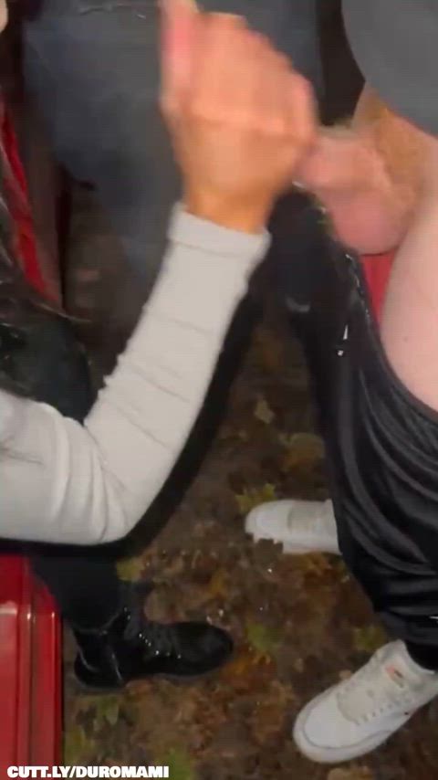Amateur Bukkake Cum On Tits Cumshot Dogging Hotwife Public Standing Doggy r/ExposedToStrangers Porn GIF by duromami