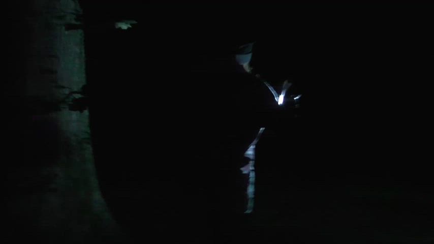 I got caught walking through the woods alone at night!