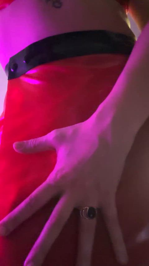 Wanna see whats under my red latex skirt?