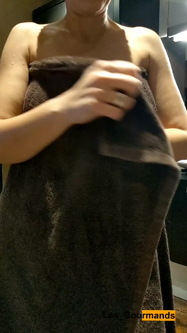 My MIL 42 breasts after shower