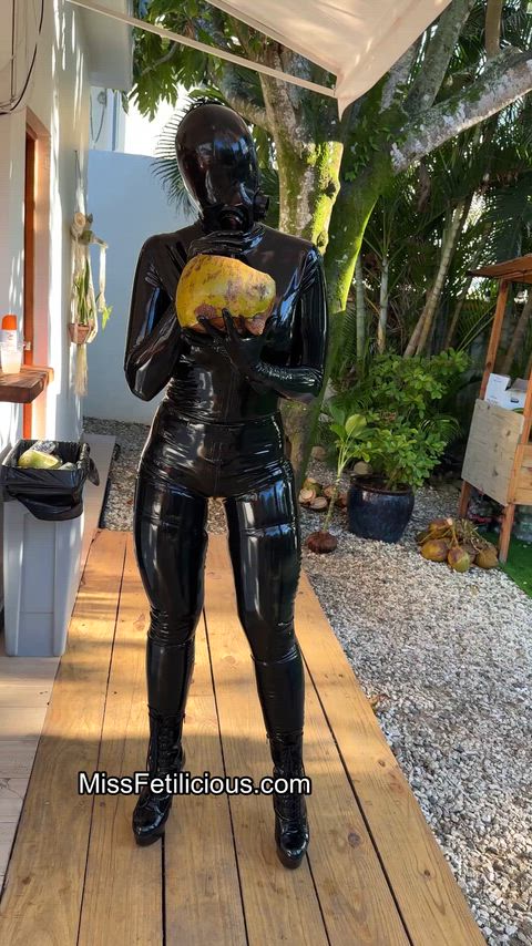 Babe Catsuit Fetish Kinky Latex Latex Gloves MILF Mask OnlyFans Rubber Porn GIF by missfetilicious