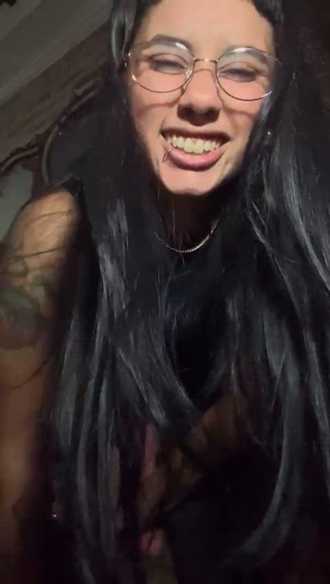 Its funny how u get on your knees for a girl with a bigger dick than yours :)