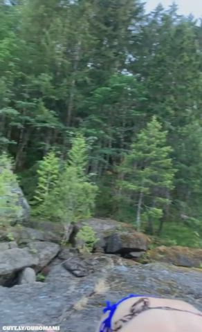 Amateur Blowjob Deepthroat Hair Pulling Outdoor Real Couple Rough Porn GIF by duromami