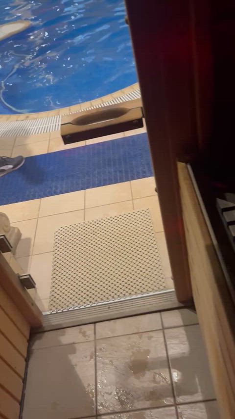 There were people right outside the glass door but I told him I wanted his dick anyway