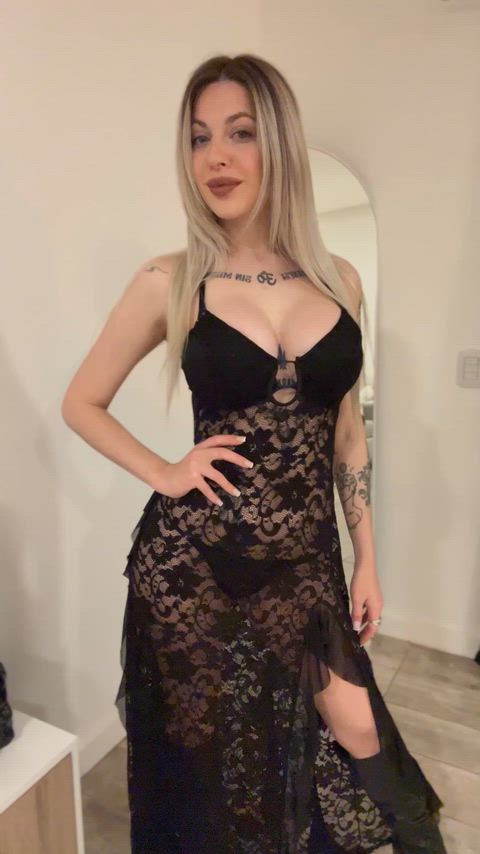 how do I look in this black lace dress?