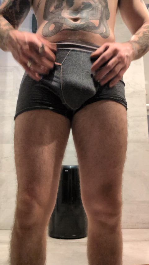 Trying to not get caught showing off my big soft cock in the gym changerooms