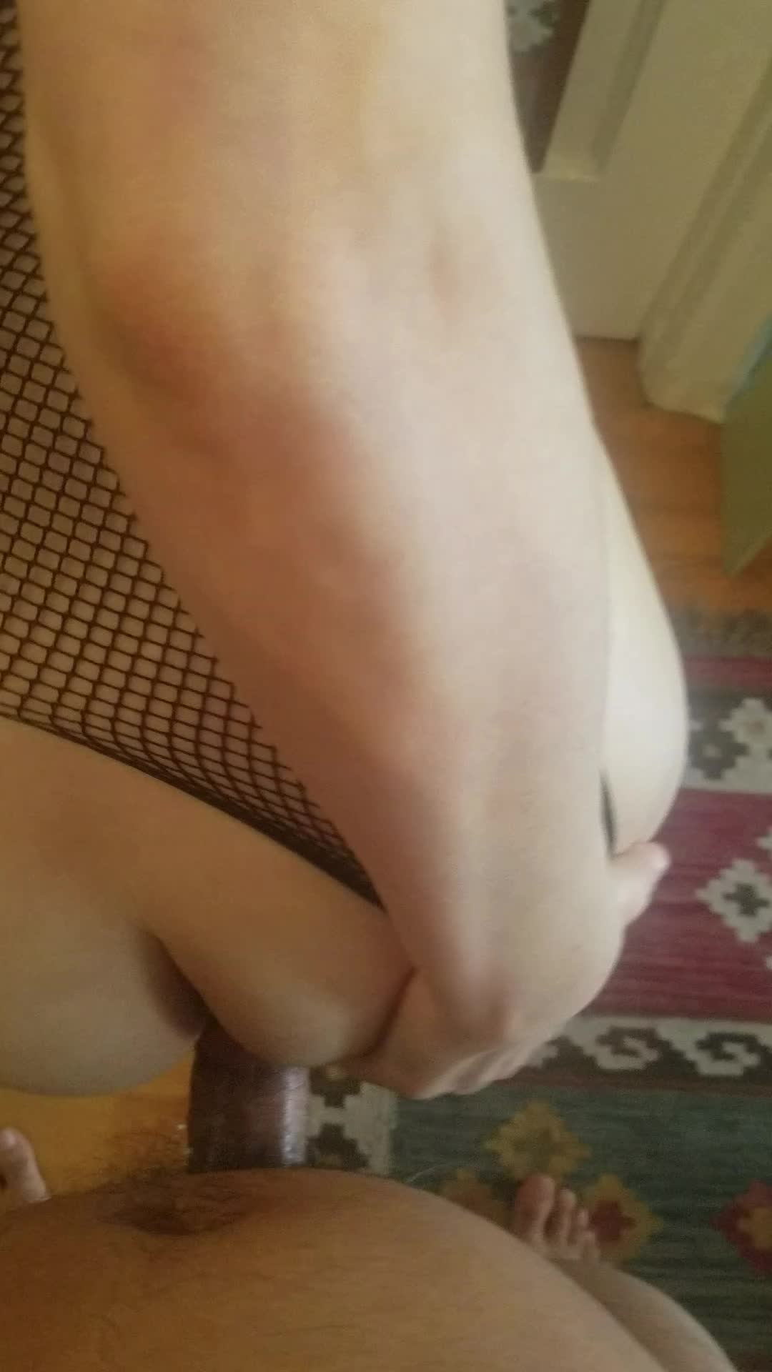 Gasping as we fuck in front of the mirror