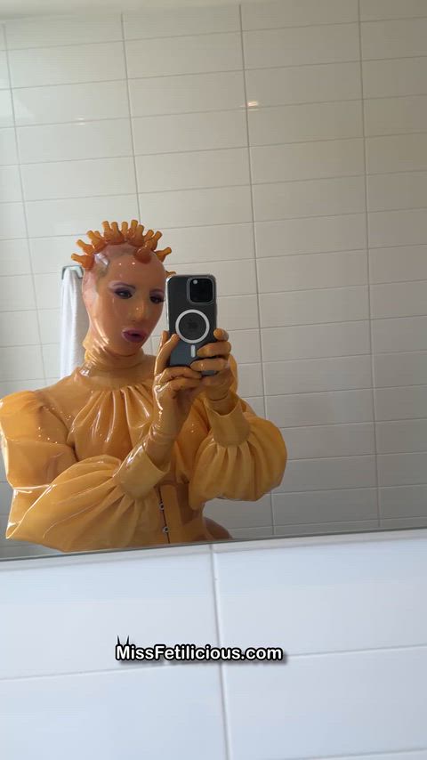 Babe Bizarre Fetish Kinky Latex Latex Gloves Mask OnlyFans Rubber Sweaty Sex Porn GIF by missfetilicious