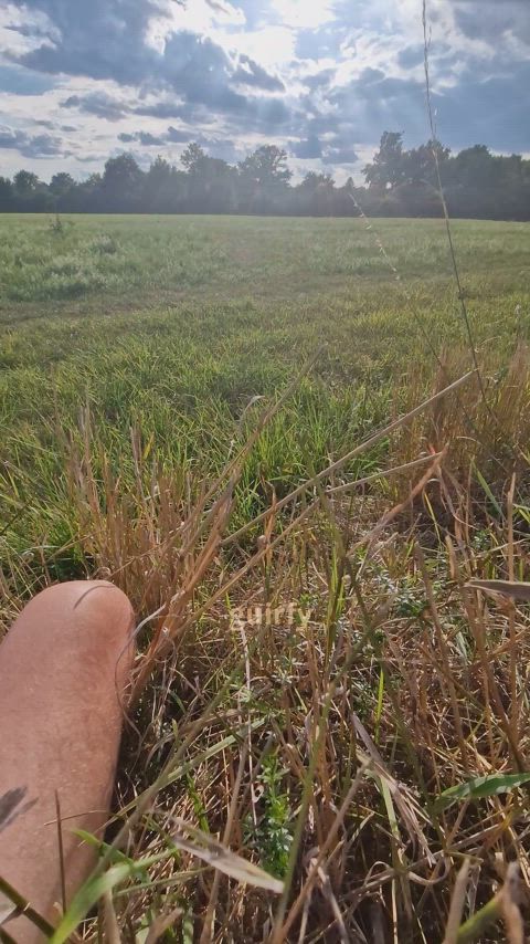 letting my big cock free outdoors