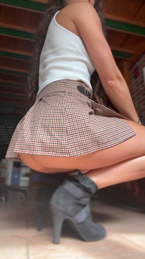 The skirt lifts. Your jaw drops