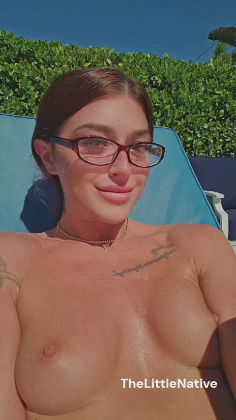 Boobs CamSoda Glasses Natural Tits Outdoor Public Redhead Small Tits Tits White Girl Porn GIF by camsoda