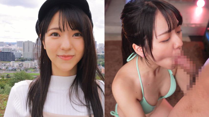 Kokoro Utano on a walk, then takes a facial in her swimsuit