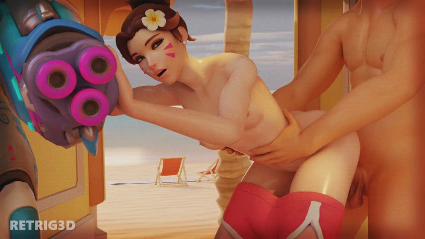 Dva met a fan at the beach (Retrig3D)