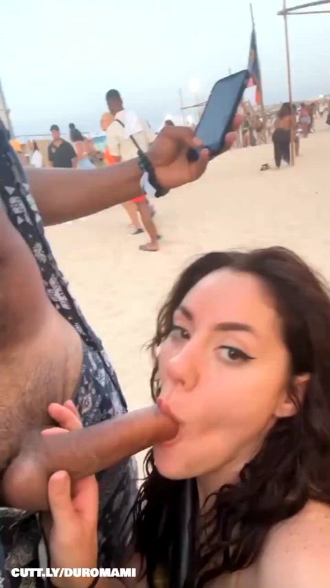 Amateur Beach Blowjob Public Slut Trashy Trashy Boners r/ExposedToStrangers Porn GIF by duromami