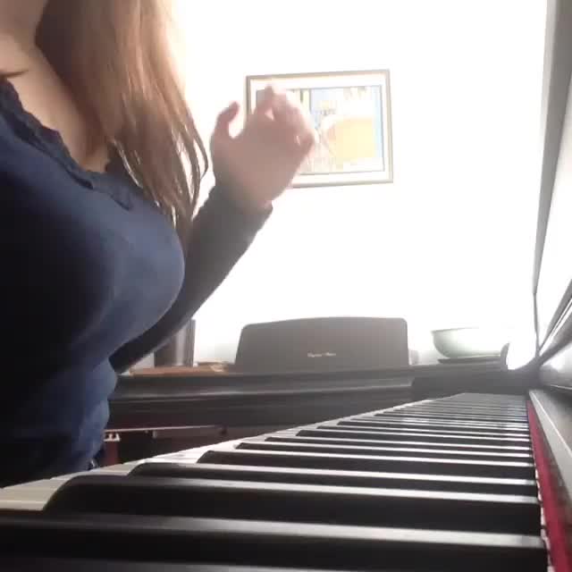 Playing the piano