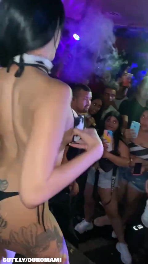 Amateur Big Tits Brazilian Club Dancing Exhibitionist Nightclub Nudity Public Striptease Porn GIF by duromami