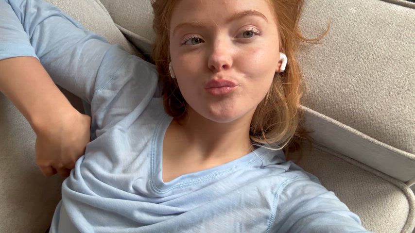 This redhead loves couch sex <3